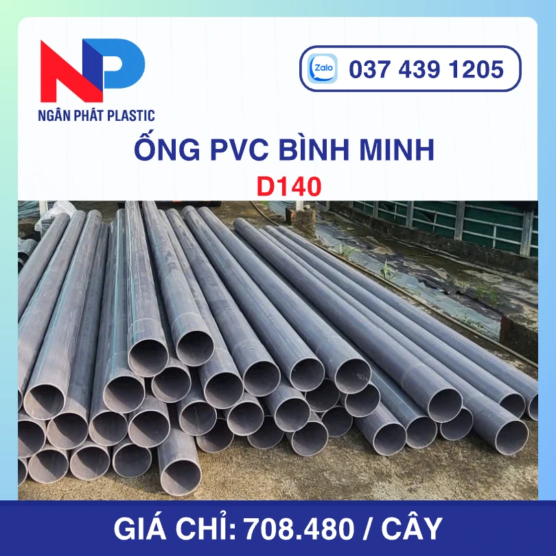 Ống Nhựa uPVC D140 Bình Minh